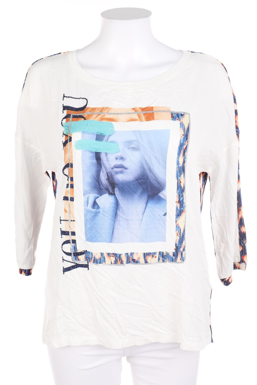 Street One - 3/4-Arm-Shirt mit Strass-Steinen - D 34