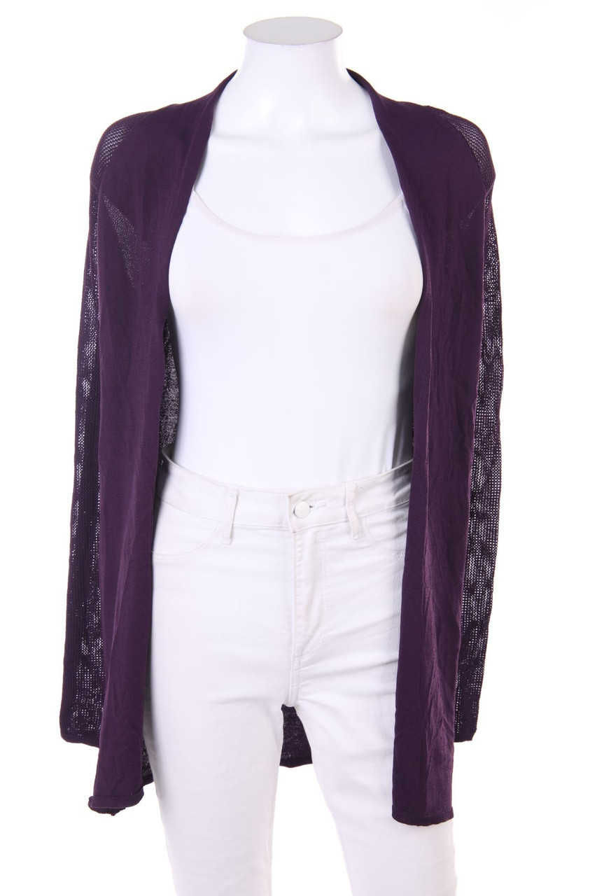 sweewë PARIS - Long-Cardigan mit Lochstrick-Details - M