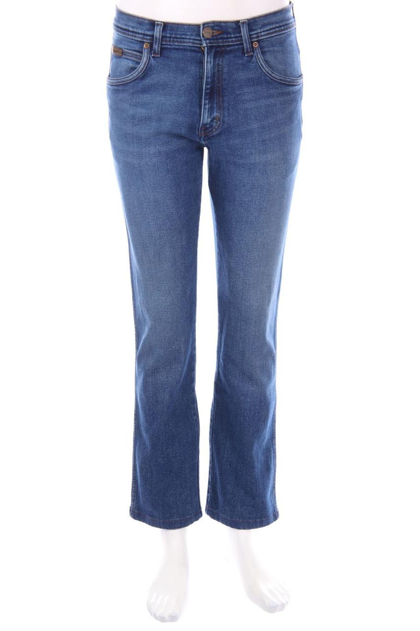 WRANGLER - Distressed Straight Cut Jeans mit Logo-Badge - W30