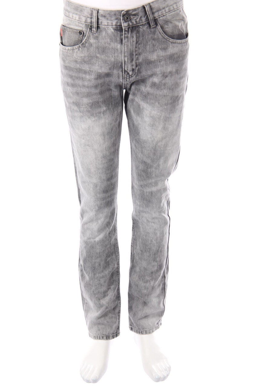 SECONDHAND - Moonwashed Tapered Jeans mit Logo-Knöpfen - W31
