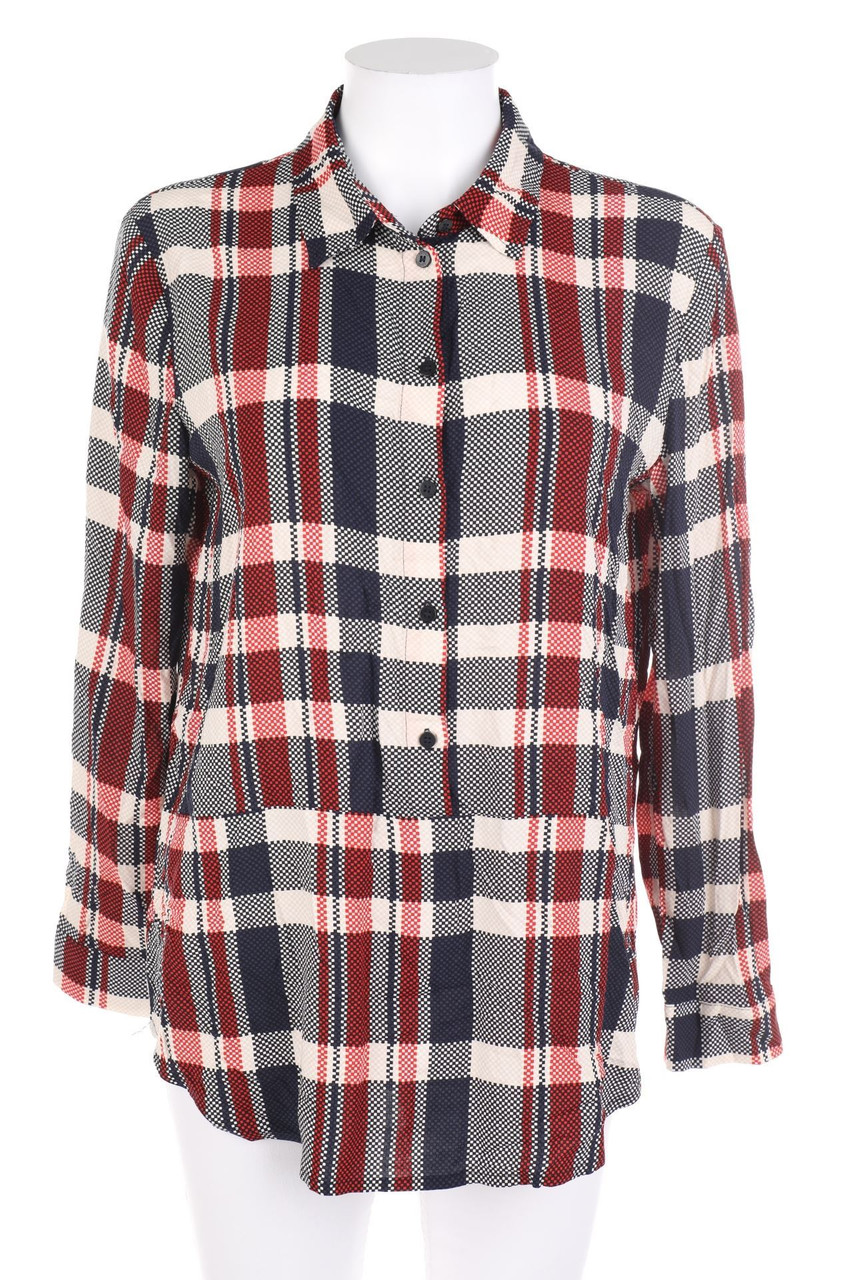 ESPRIT - Bluse mit Karo-Muster - D 36