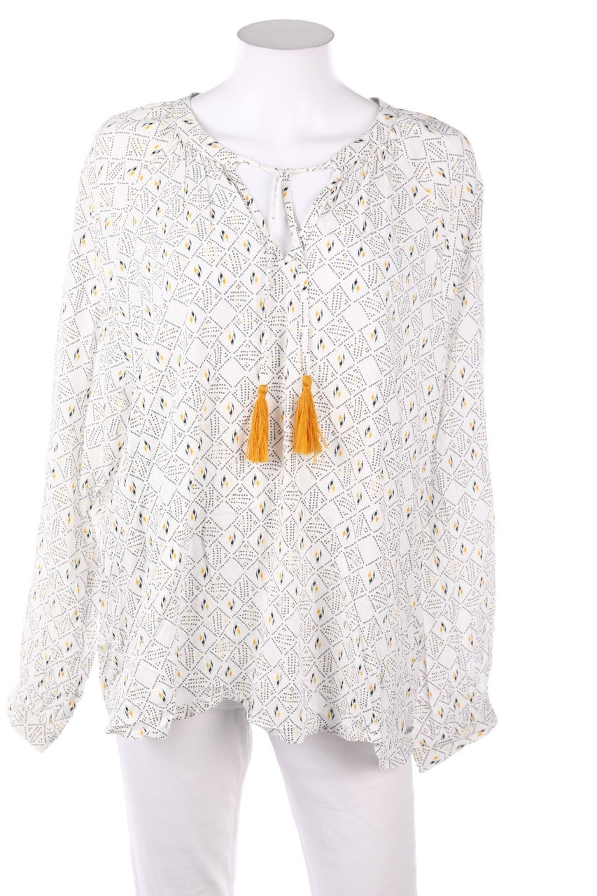 BROADWAY - Tunika-Bluse mit Logo-Plakette - XL