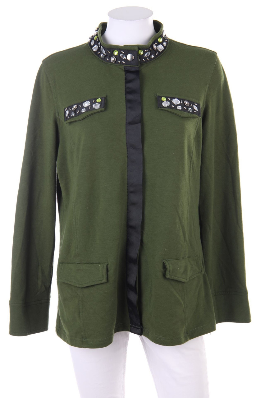 LAURA KENT - Sweatjacke mit Schmuckstein-Applikation - D 42