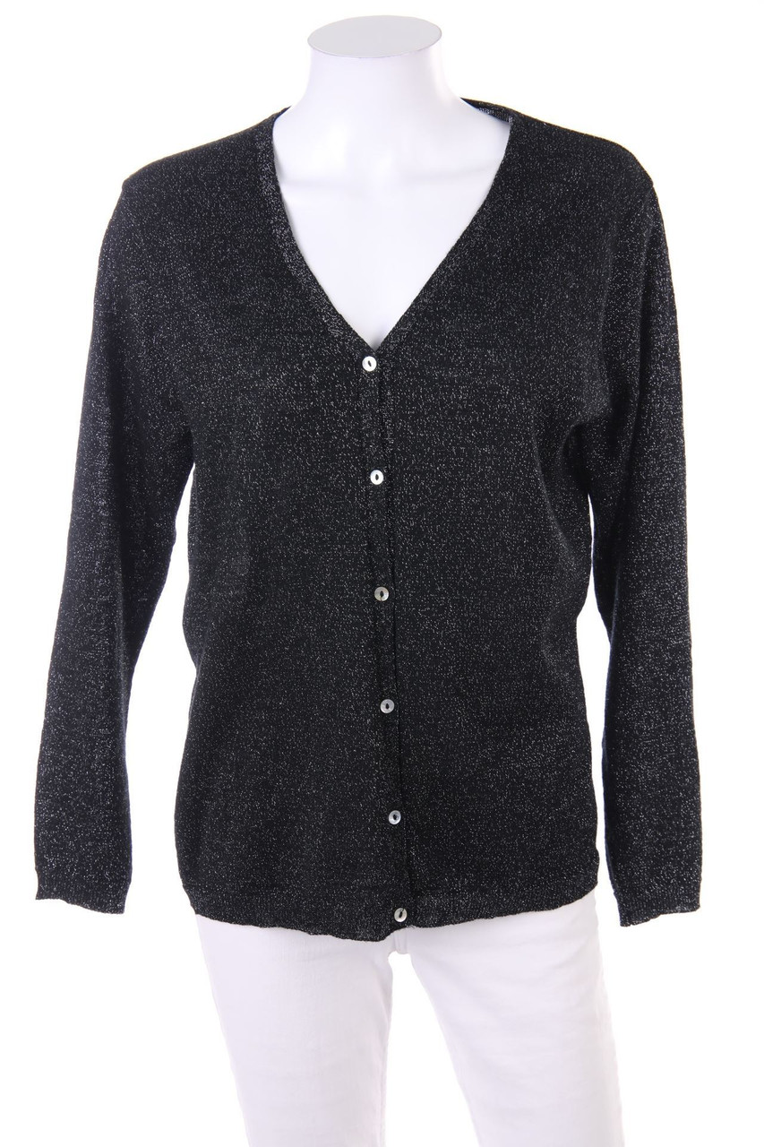 Lalique - Glitzer-Cardigan aus Woll-Mix - D 36-38