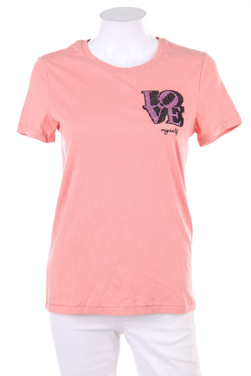 ONLY - Kurzarm-Shirt mit Print - XS