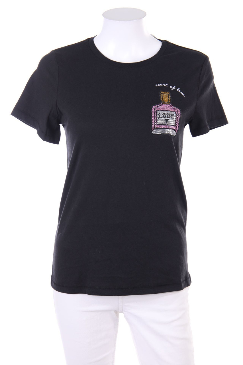 ONLY - Kurzarm-Shirt mit Print - XS