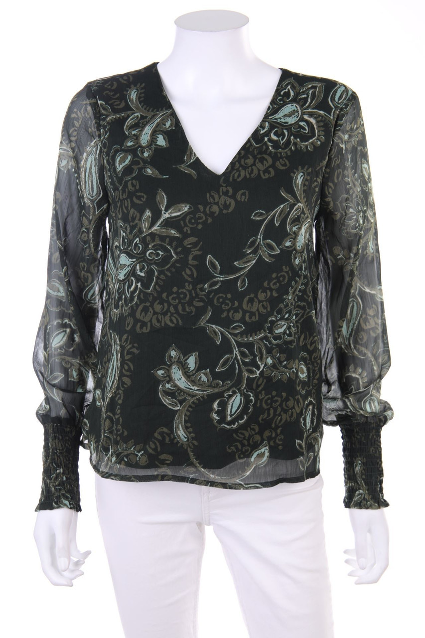 ONLY - Print-Bluse mit Keyhole - S