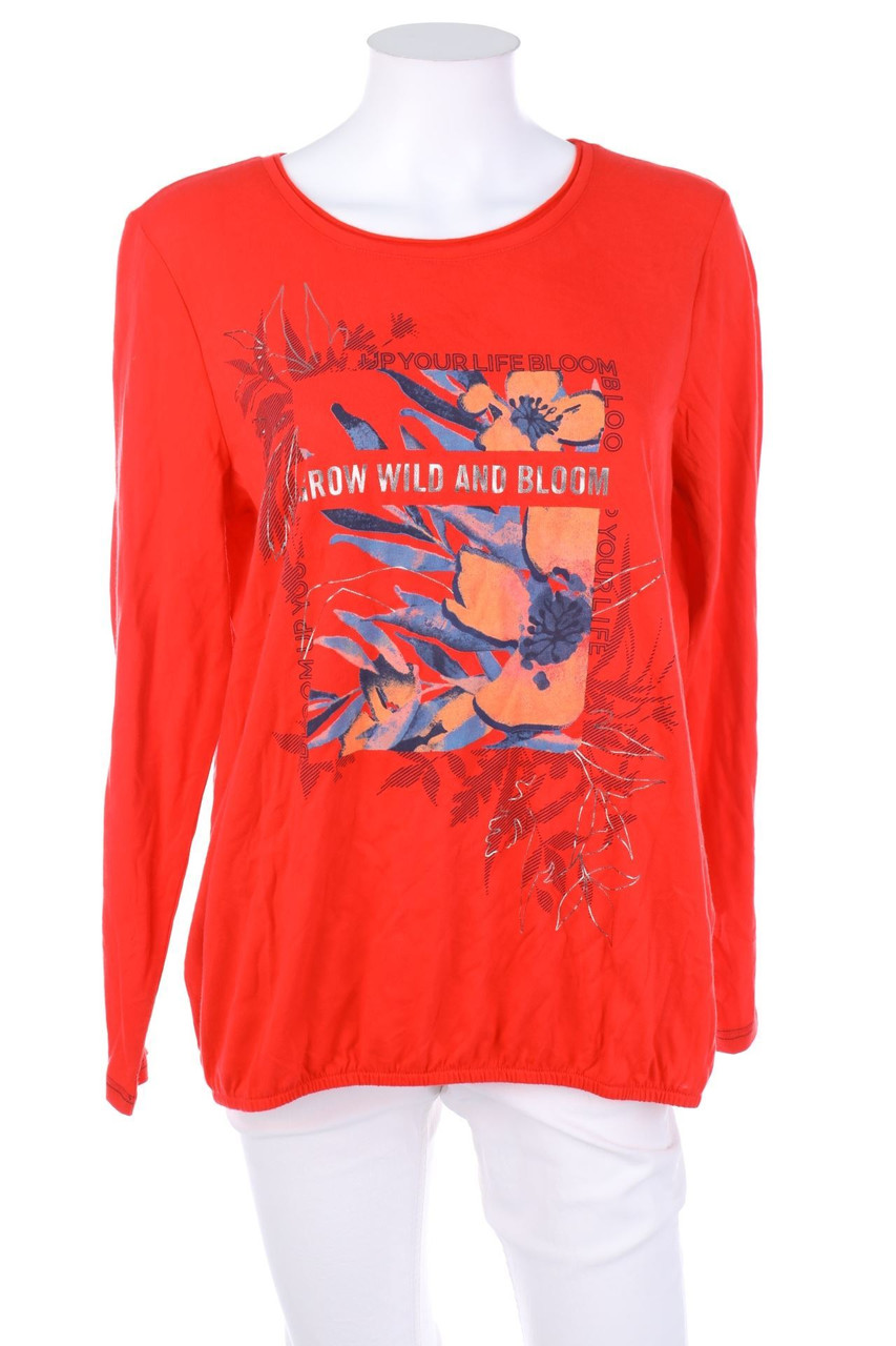 CECIL - Longsleeve-Shirt mit Blumen-Print - M