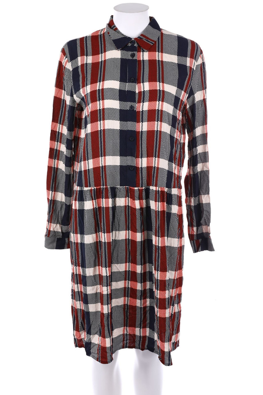 ESPRIT - Midikleid mit Karo-Muster - D 36