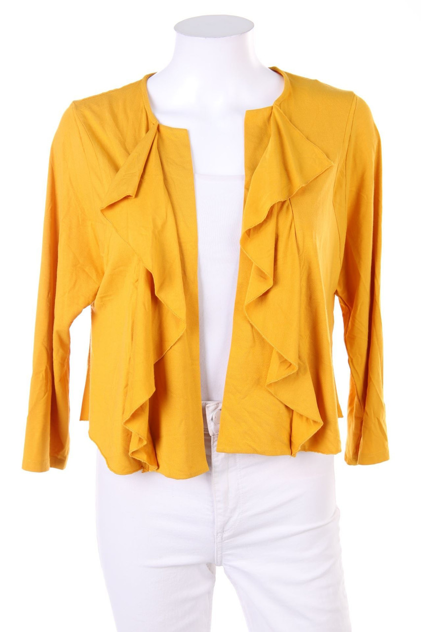 Ohne Label - Jersey-Cardigan mit Volants - S