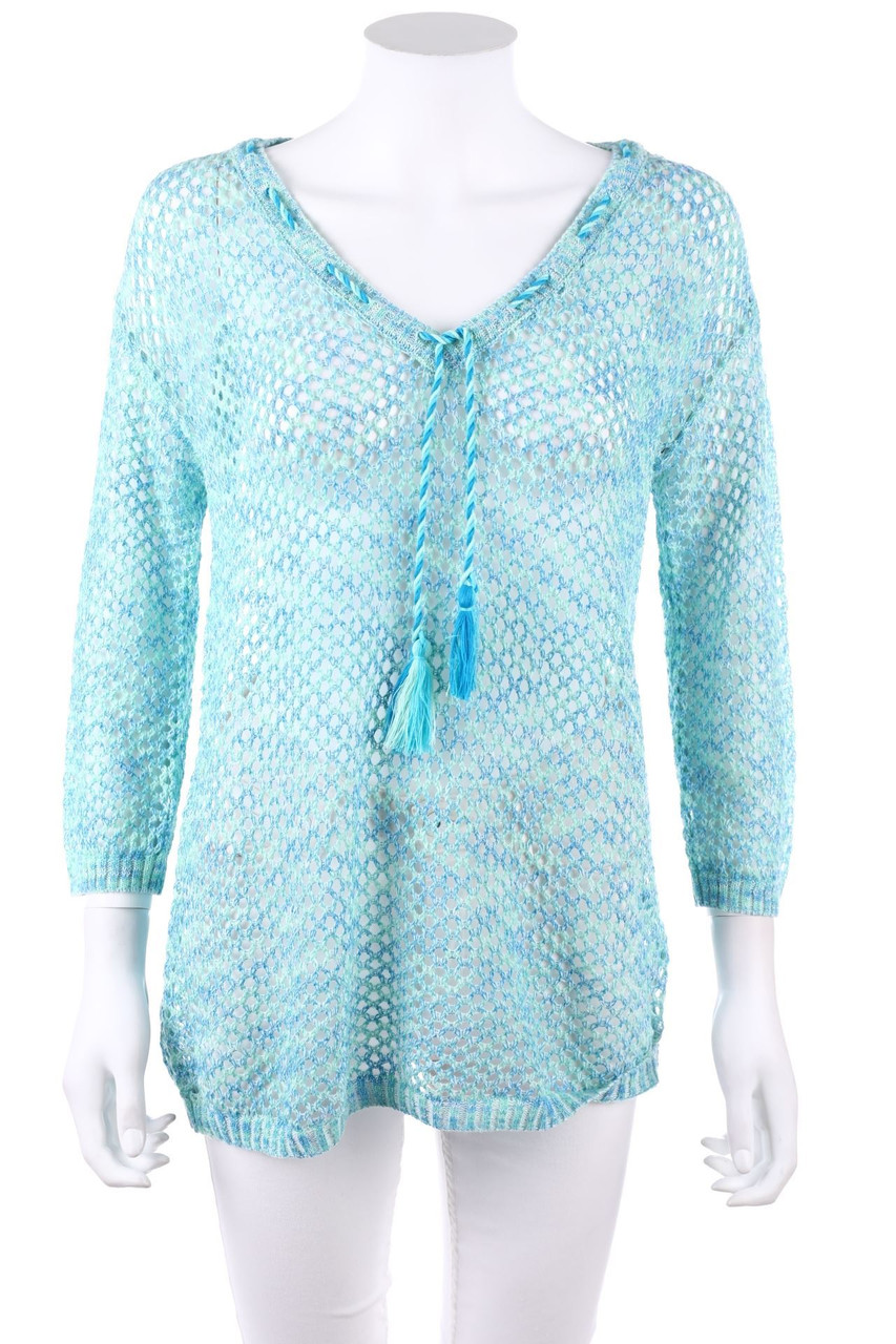 COLOURS OF THE WORLD - Tunika-Bluse aus Lochstrick - M