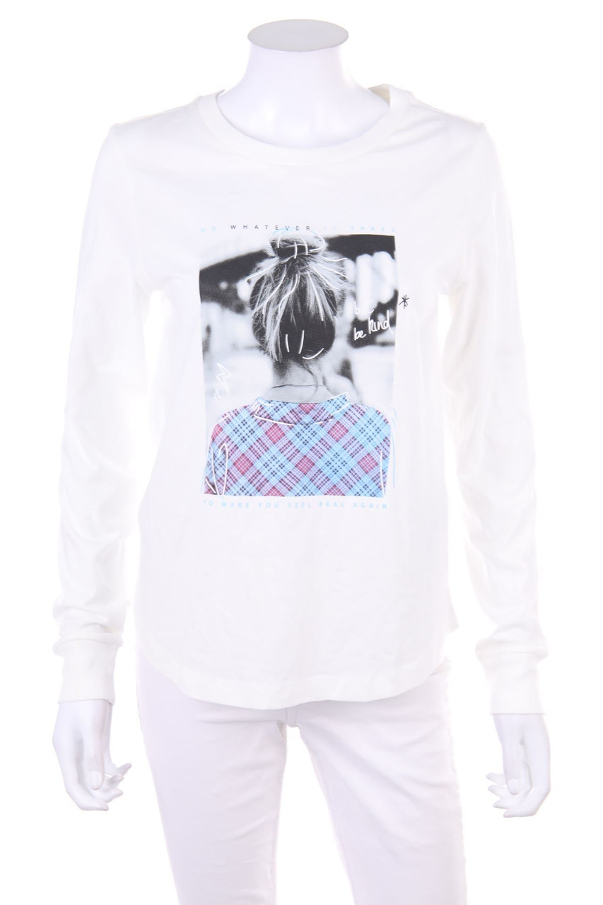 ESPRIT de corp - Longsleeve-Shirt mit Print - S