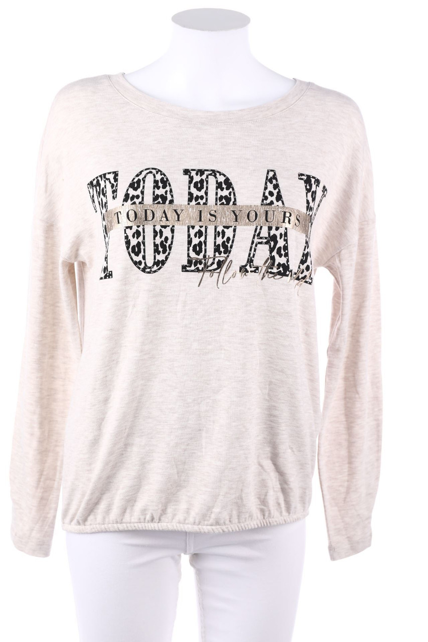 Street One - Print-Sweatshirt mit überschnittener Schulter - D 36