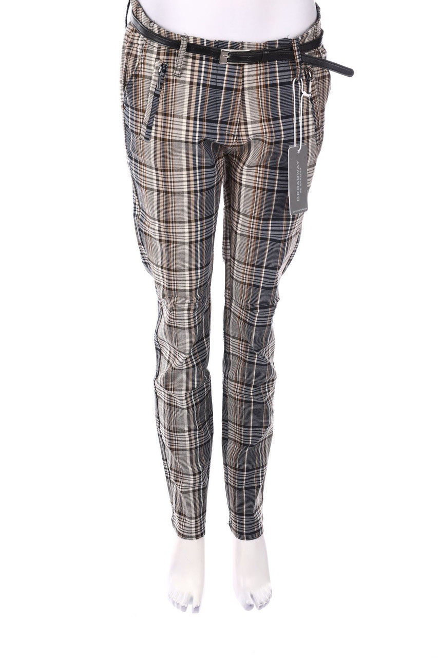 BROADWAY - Karo-Hose mit Gürtel - L