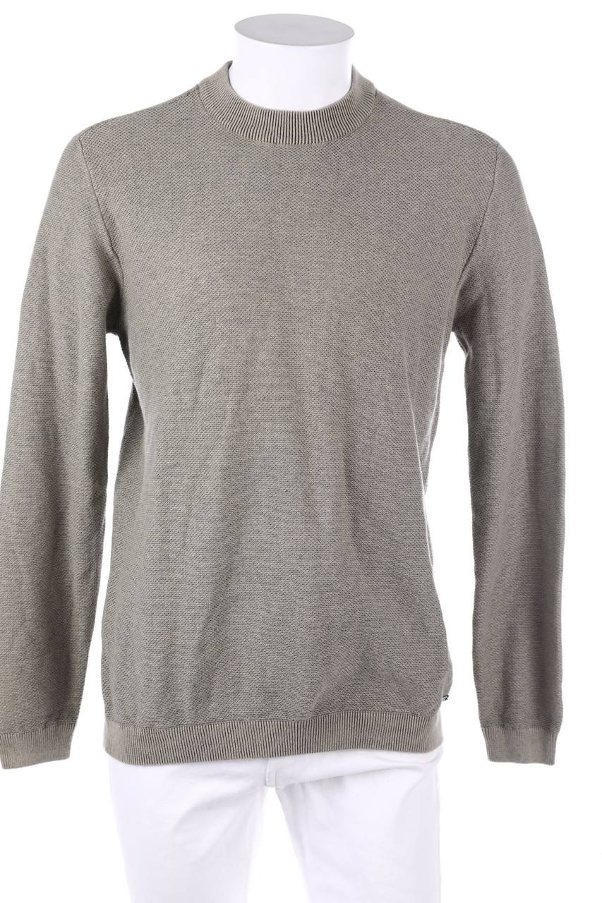 NO EXCESS - Strick-Pullover mit Logo-Plakette - L