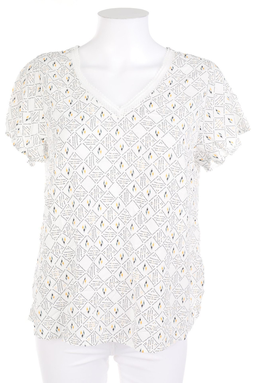 BROADWAY - Kurzarm-Bluse mit Spitze - S