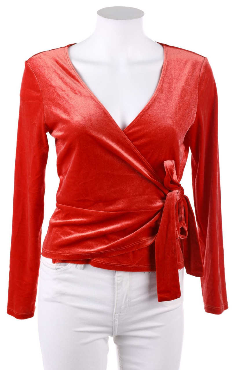 MONKI - Wickel-Longsleeve-Shirt aus Samt - M