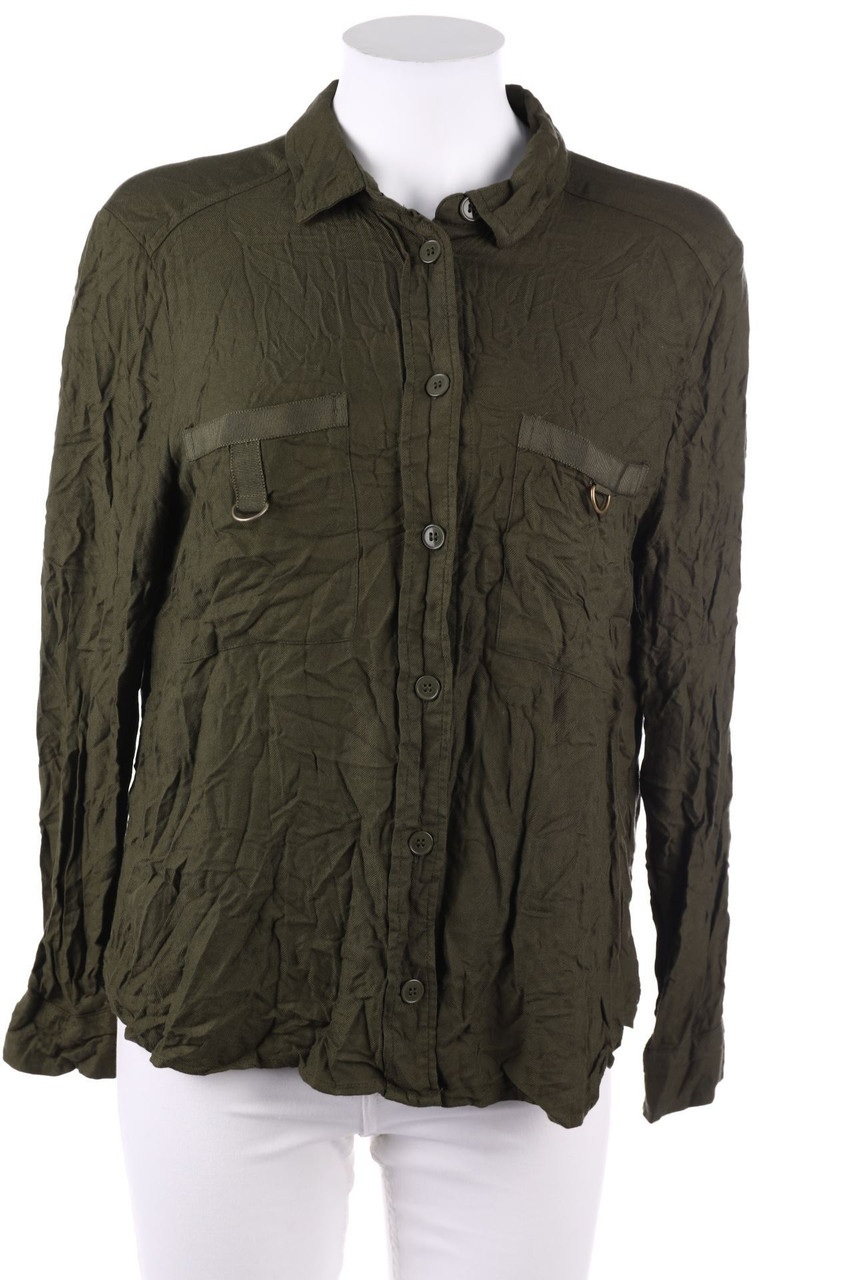 H&M DIVIDED - Hemd-Bluse aus Viskose im Military-Stil - D 40