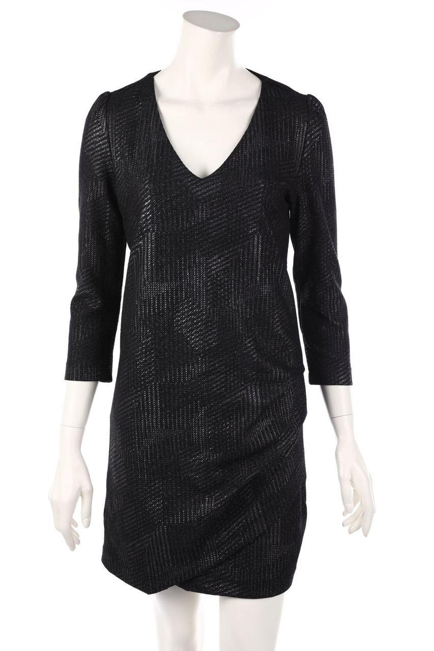 IKKS WOMEN - Glitzer-Stretch-Kleid mit Drapierung - D 38