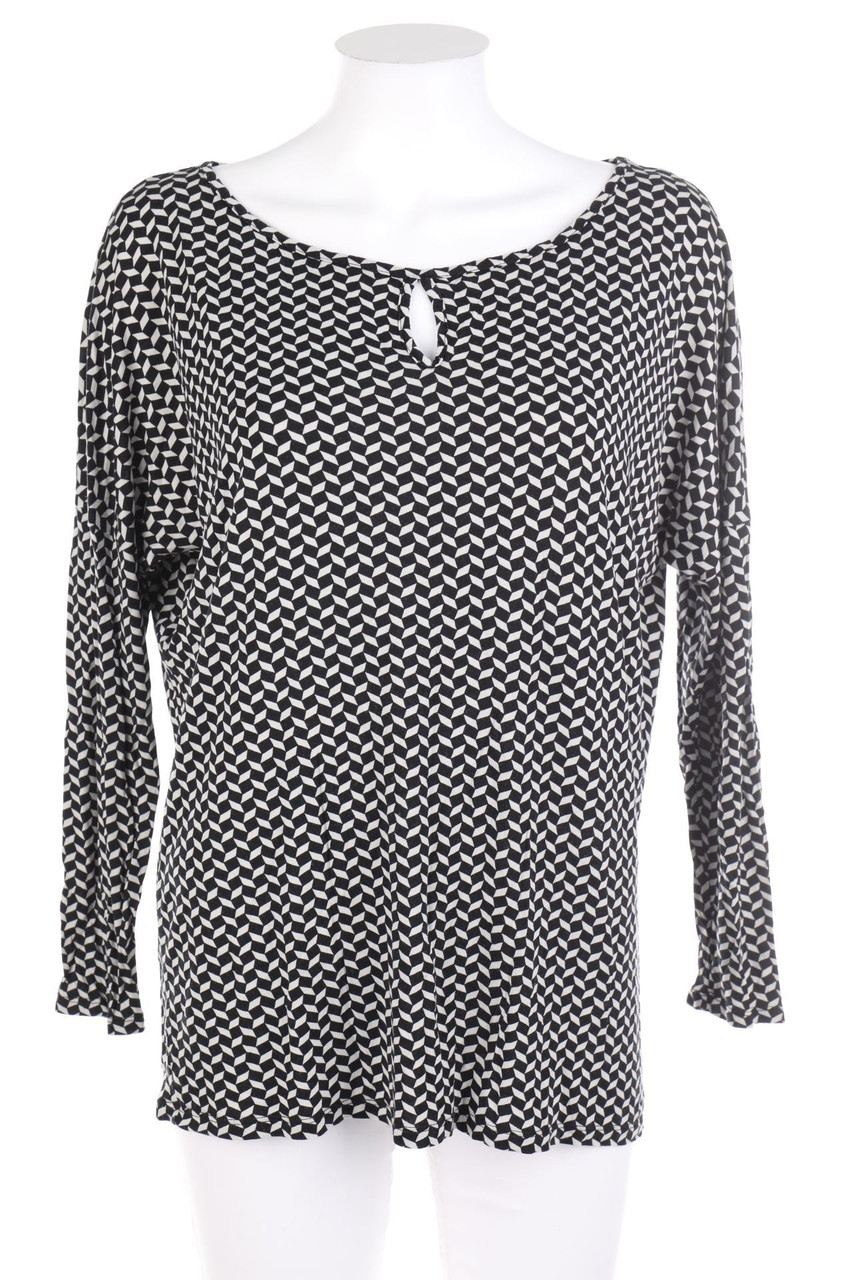 comma - Longsleeve-Shirt mit überschnittener Schulter - D 40