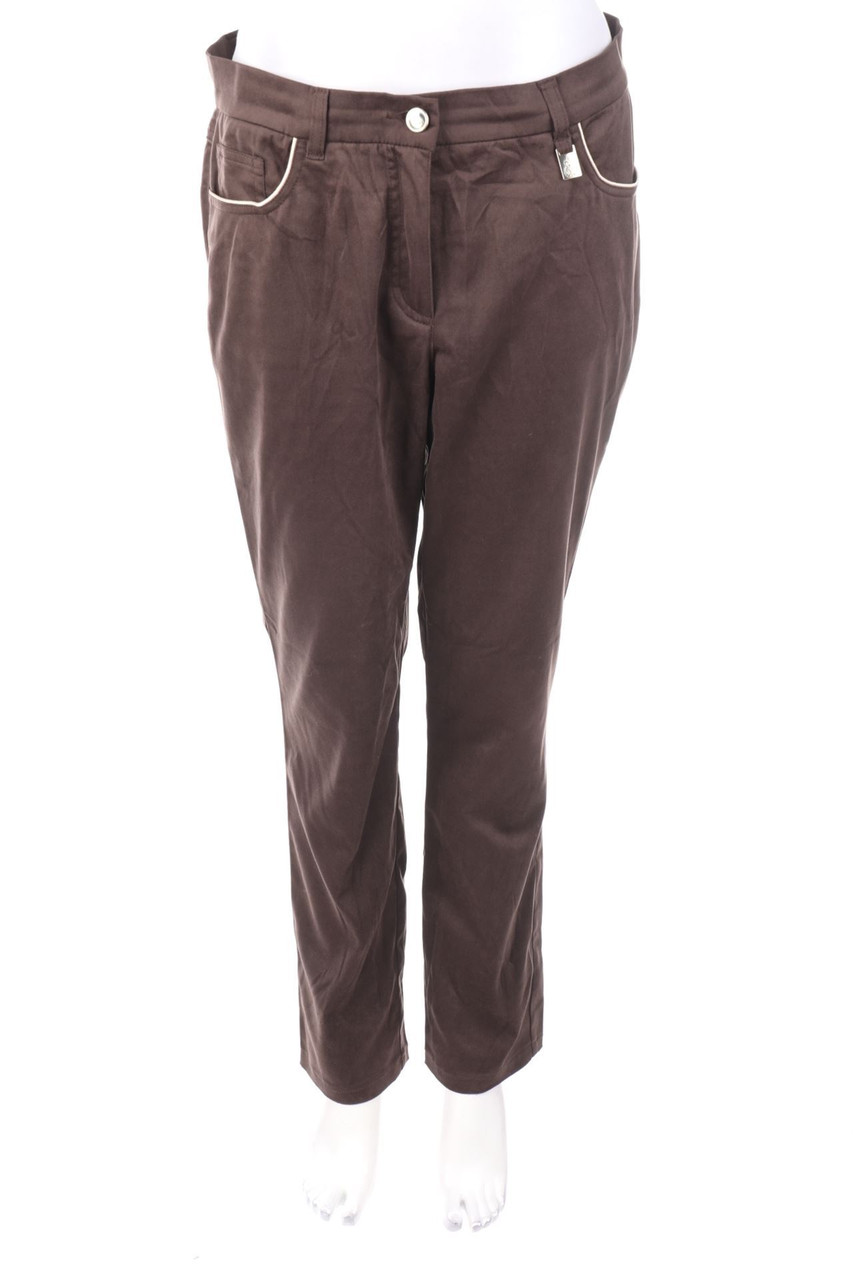 Alfredo Pauly - Kunstleder-Hose mit Logo-Applikation - D 40