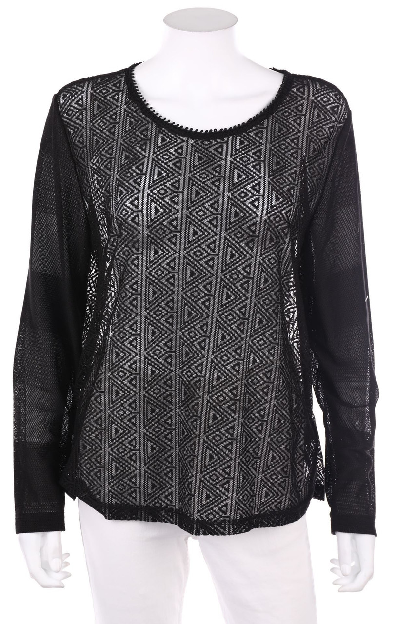 H&M - Spitzen-Bluse mit Keyhole - D 40