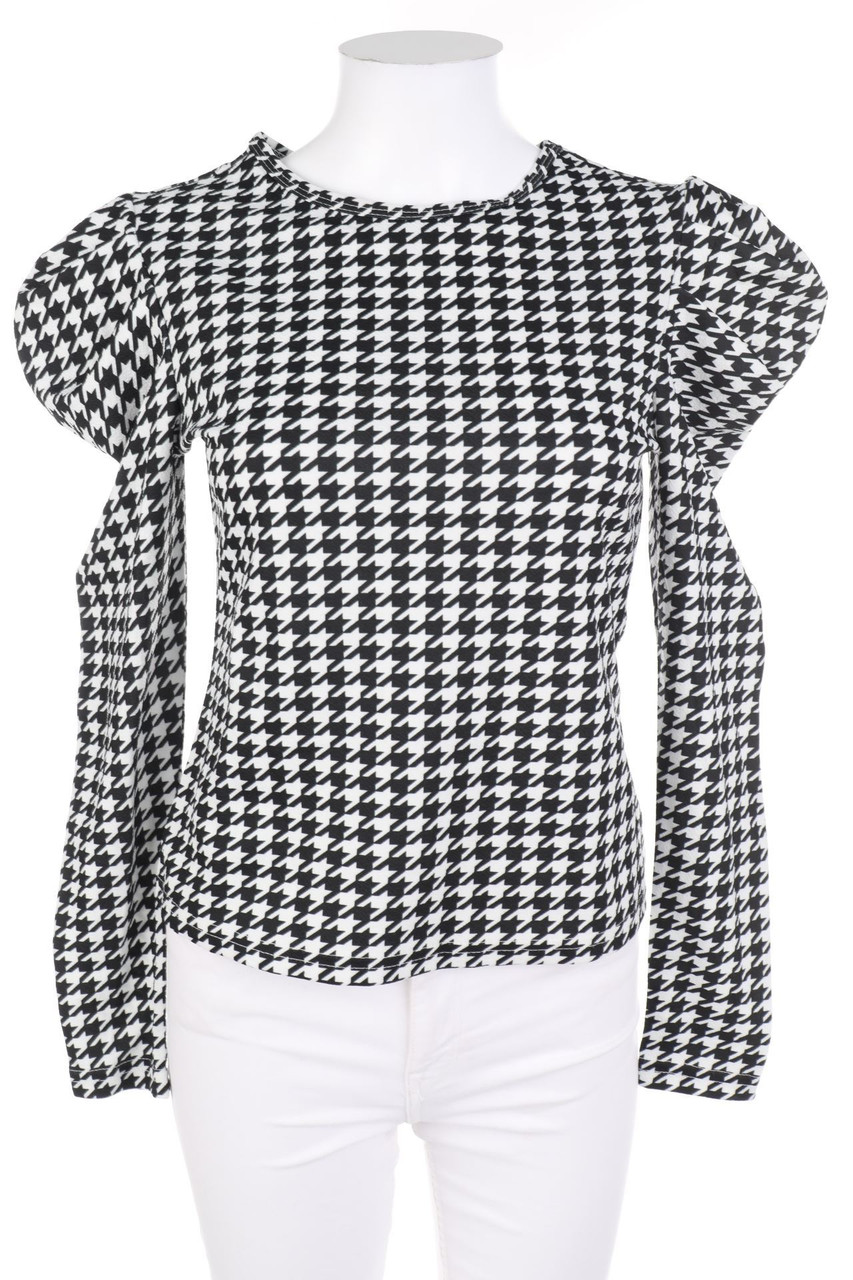 SHEIN - Longsleeve-Shirt mit Hahnentritt-Muster - S