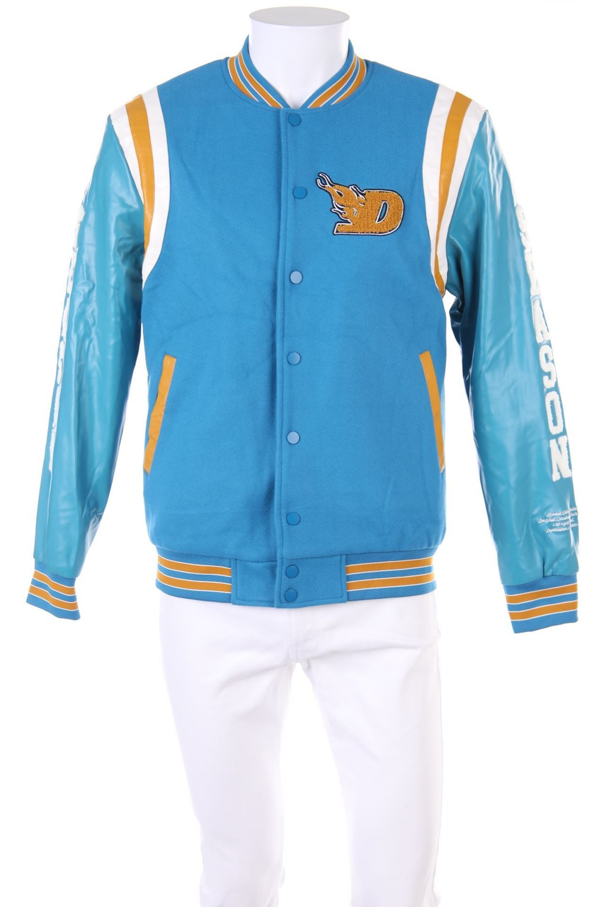 boohooMAN - Collegejacke mit Kunstleder-Details - M