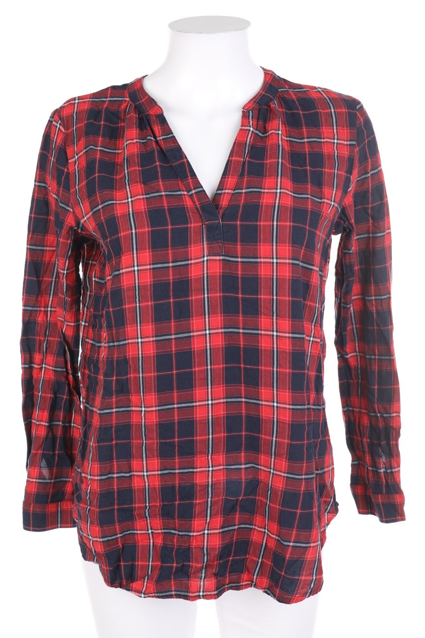 ESPRIT - Bluse mit Karo-Muster - D 36