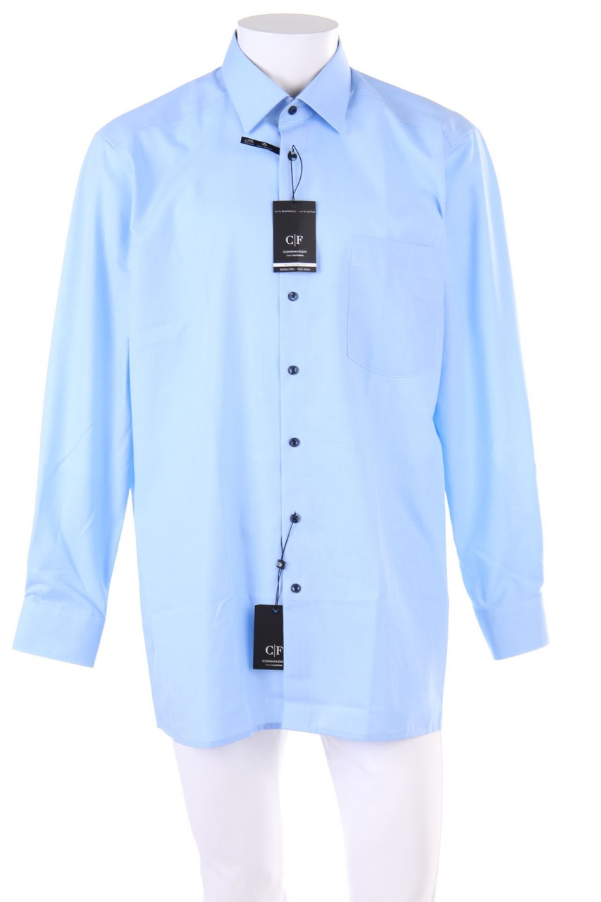 COMMANDER - Hemd mit Kontrast-Manschetten aus Baumwolle - 44