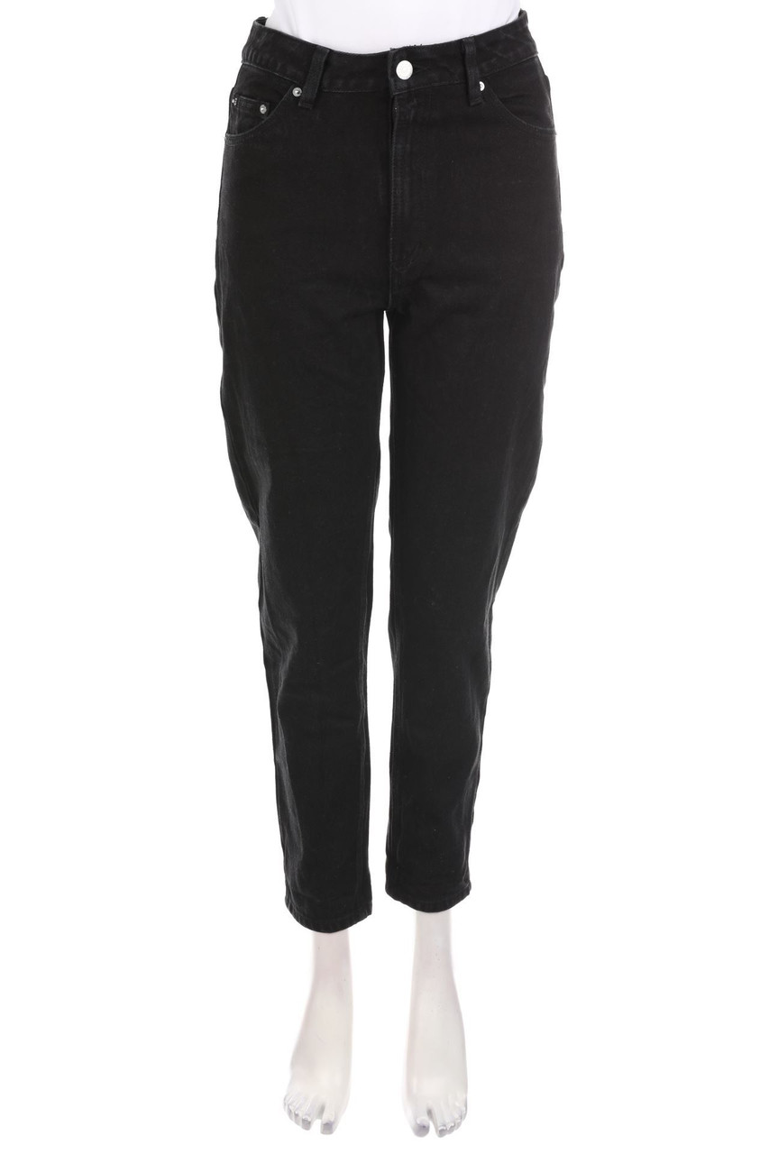 EDITED - High Waist-Jeans mit Logo-Patch - D 36