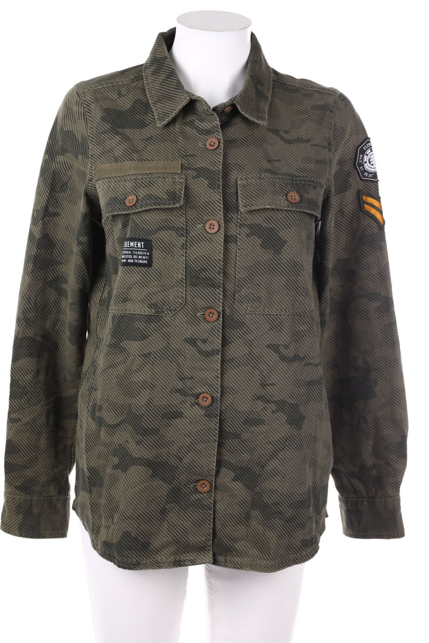 element - Jacke im Military-Stil mit Patches - M