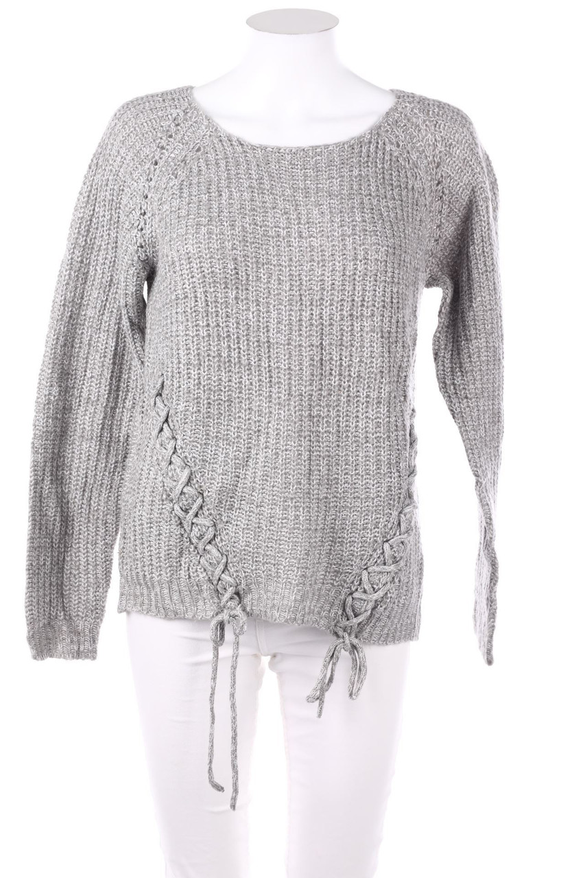 Fresh Made - Strick-Pullover mit Schnürung - M