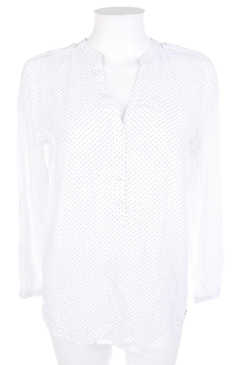 ESPRIT - Print-Bluse mit Krempel-Ärmeln - D 36