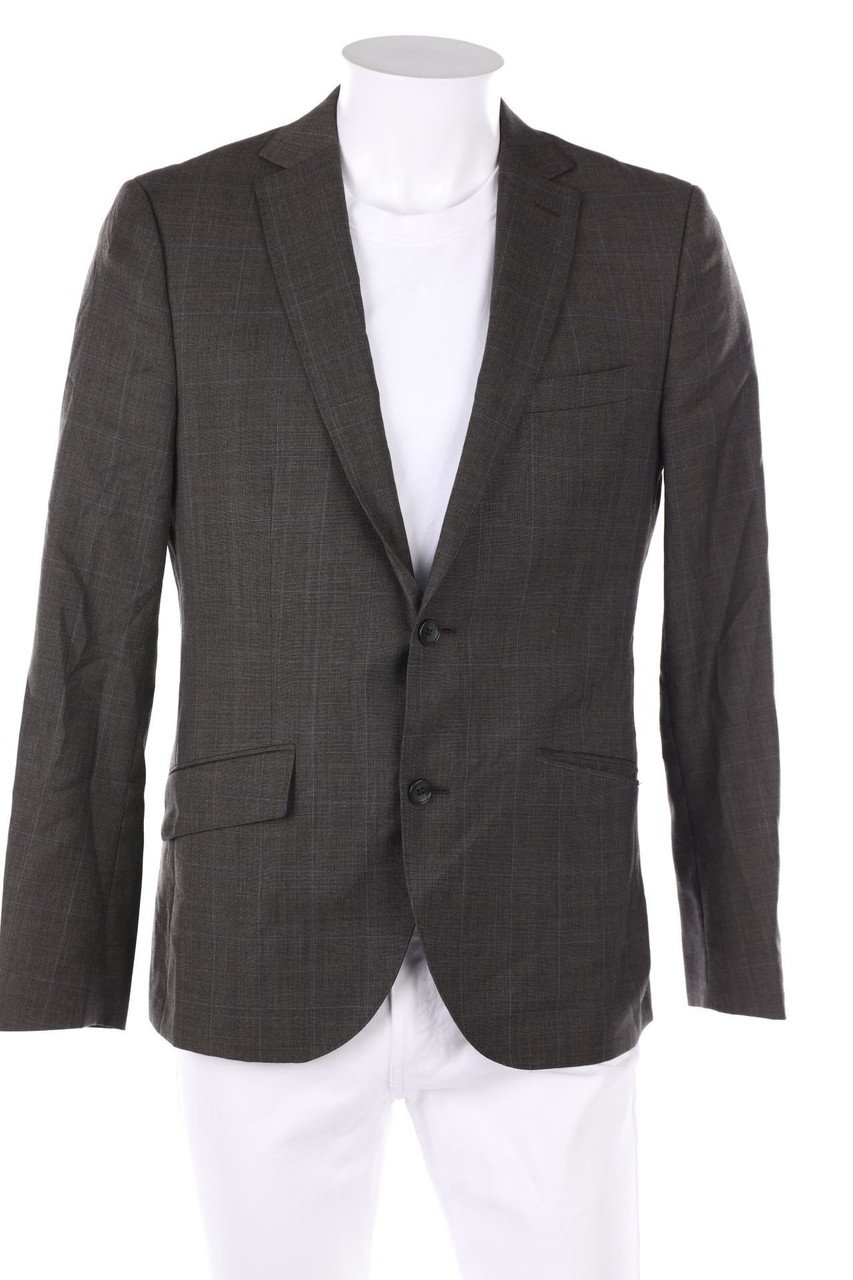 RILEY - Blazer mit Karo-Muster aus Woll-Mix - 50
