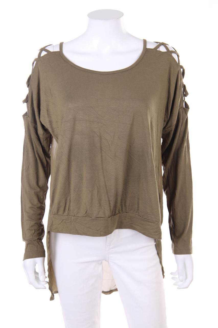 RAINBOW - Vokuhila-Bluse mit Cut-outs - D 40-42