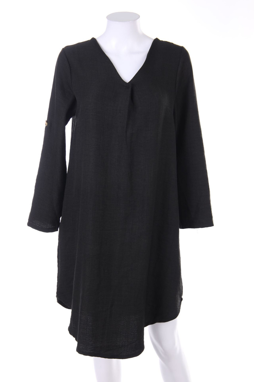 NEW COLLECTION - Tunikakleid mit Falte mit Krempel-Ärmeln - D 38-40