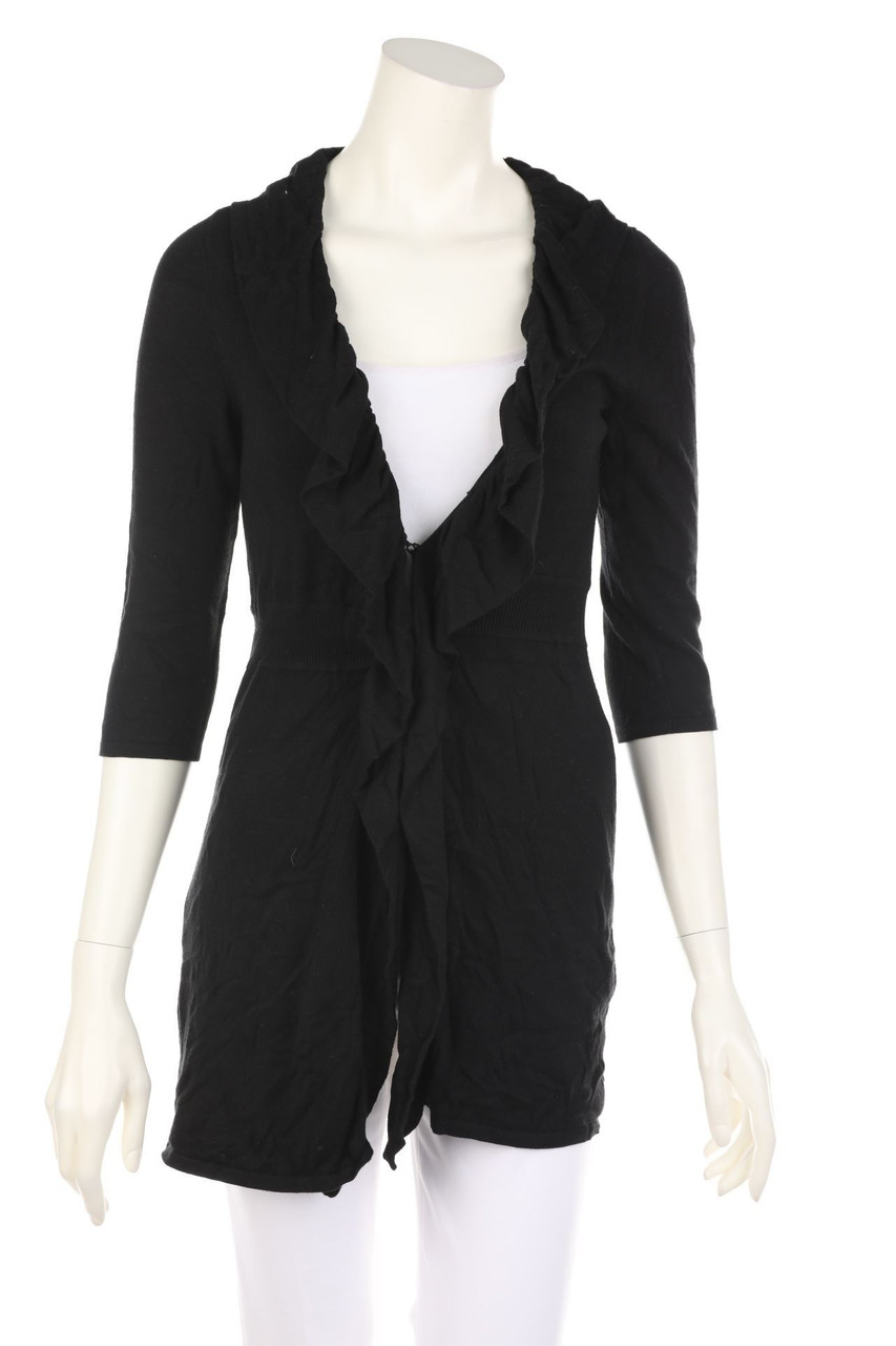 White House Black Market - Cardigan aus Baumwoll-Mix mit Volants - XS