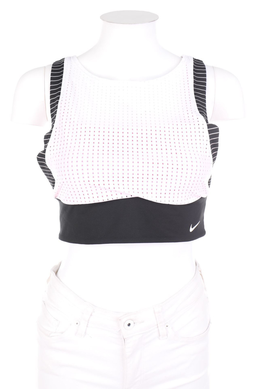 NIKE - Bustier-Top mit Logo-Print - M