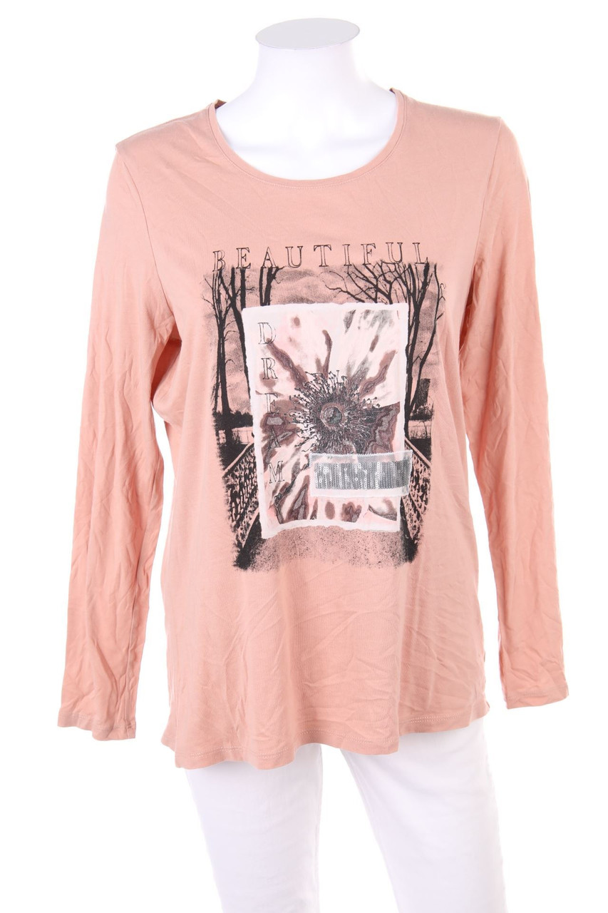 G.W. GERRY WEBER - Longsleeve-Shirt mit Statement-Print - M
