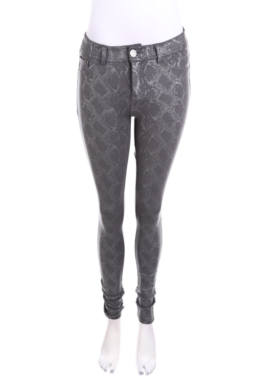 Ann Christine - Metallic-Hose mit Animal-Print - D 38