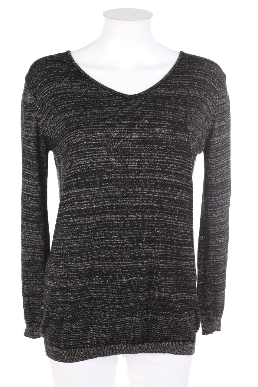 Ohne Label - Strick-Pullover mit Metallic-Effekt - D 36