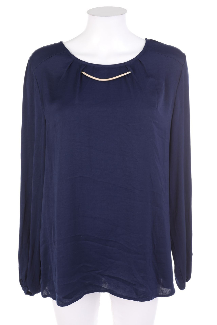 Ohne Label - Bluse mit Applikationen mit Raffungen - D 38-40