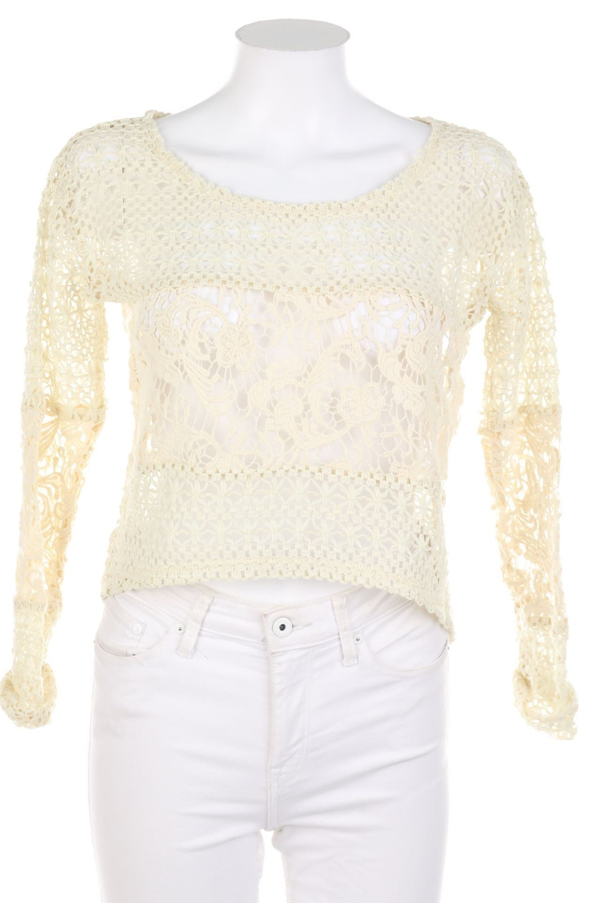 H&M - Shirt aus Lochspitze - M