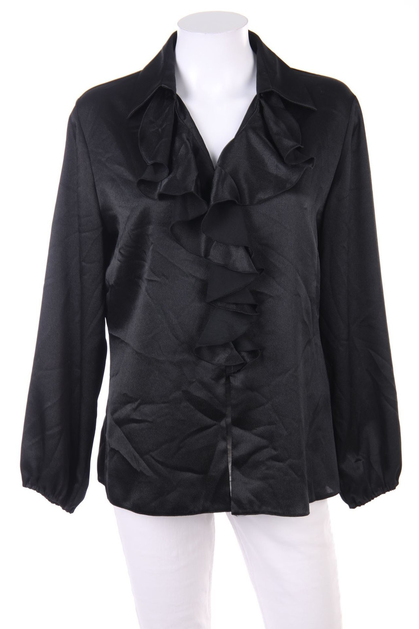 EF EURO FASHION - Volant-Bluse mit Metallic-Effekt - D 38