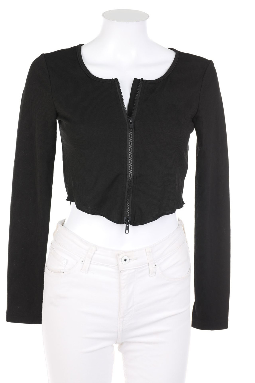 SHEIN - Cropped-Shirt mit Reißverschluss - S