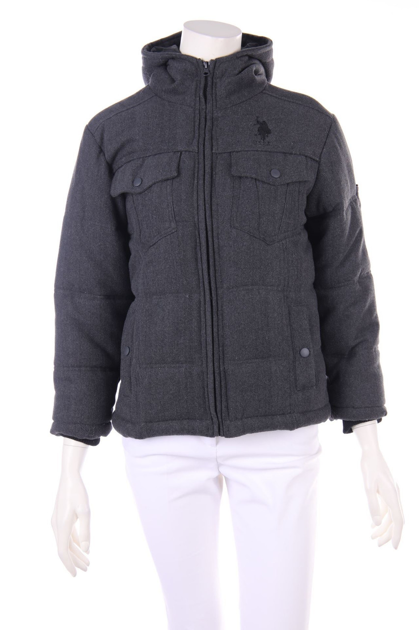 U.S. POLO ASSN. - wattierte Jacke mit Logo-Stickerei - S