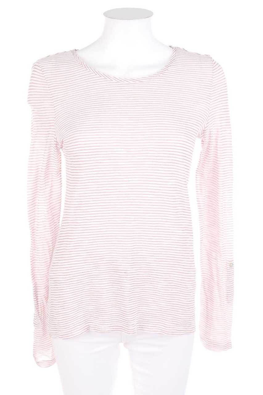 ESPRIT - Streifen-Longsleeve-Shirt mit Roll-up-Manschette - XS