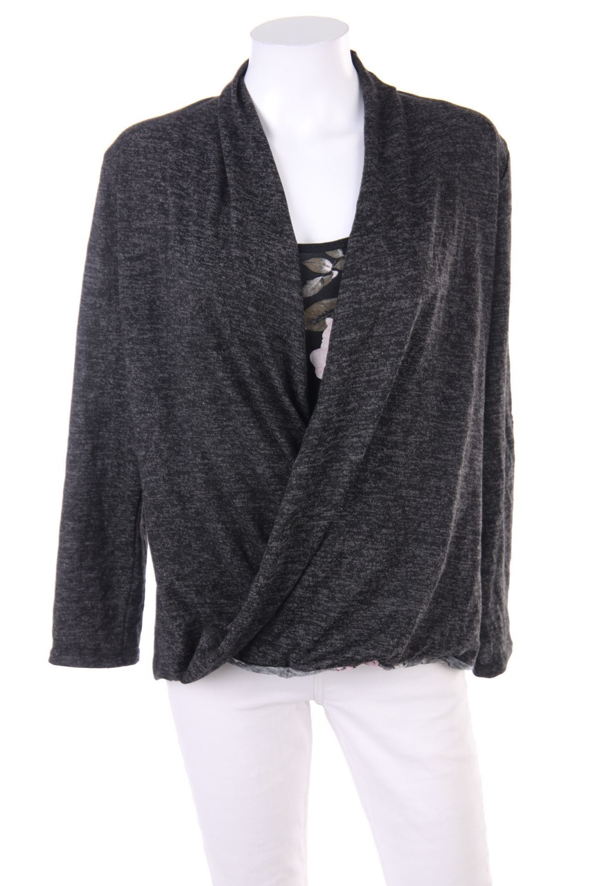 Chicorée - Strick-Pullover in Wickel-Optik - M