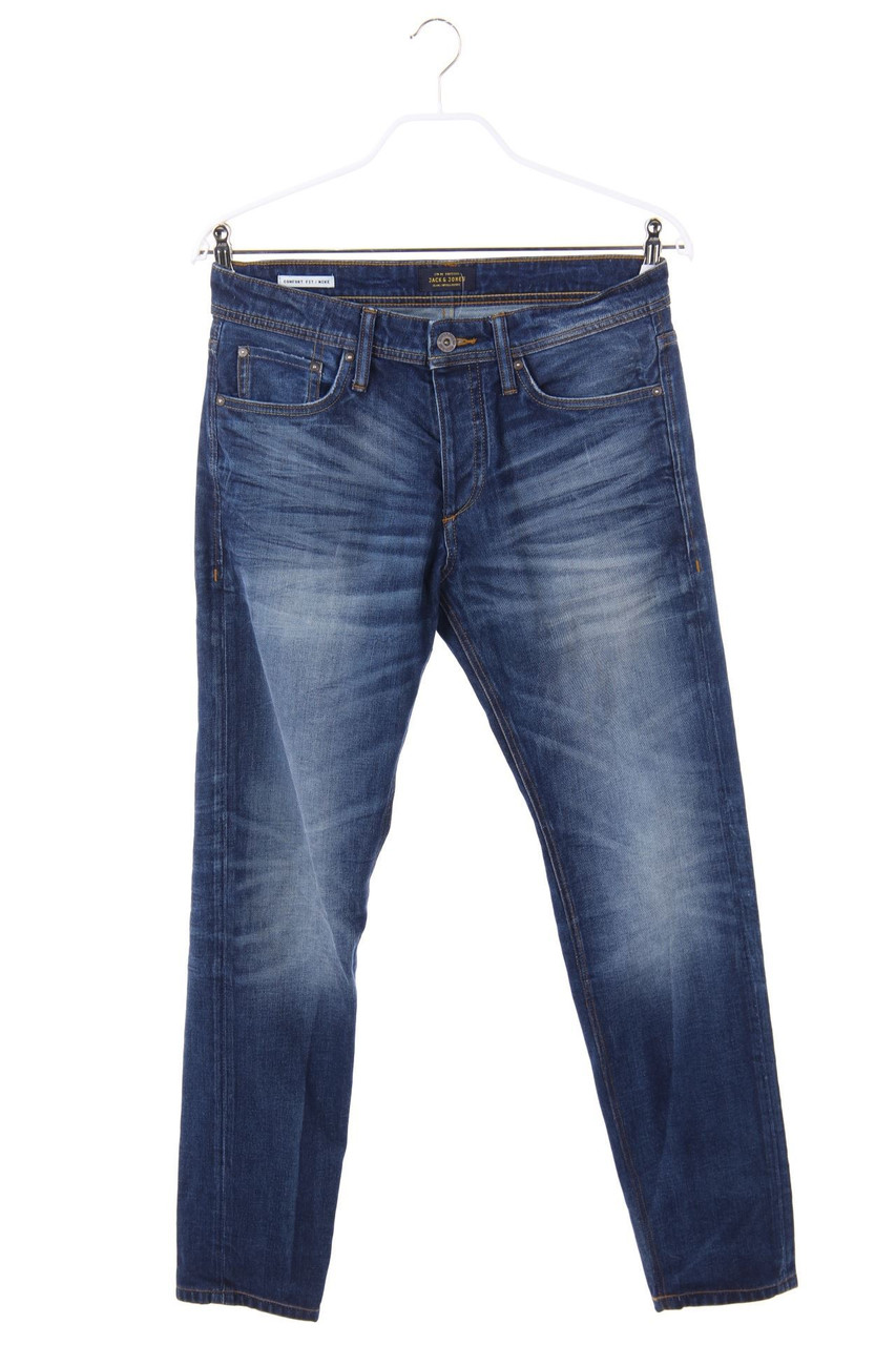 JACK & JONES - Used Look Skinny-Jeans mit Logo-Patch - W31